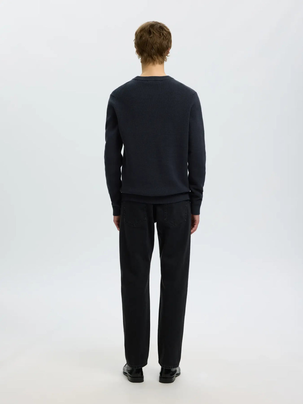 Selected Dane Knit Crew Neck - Mörkblå