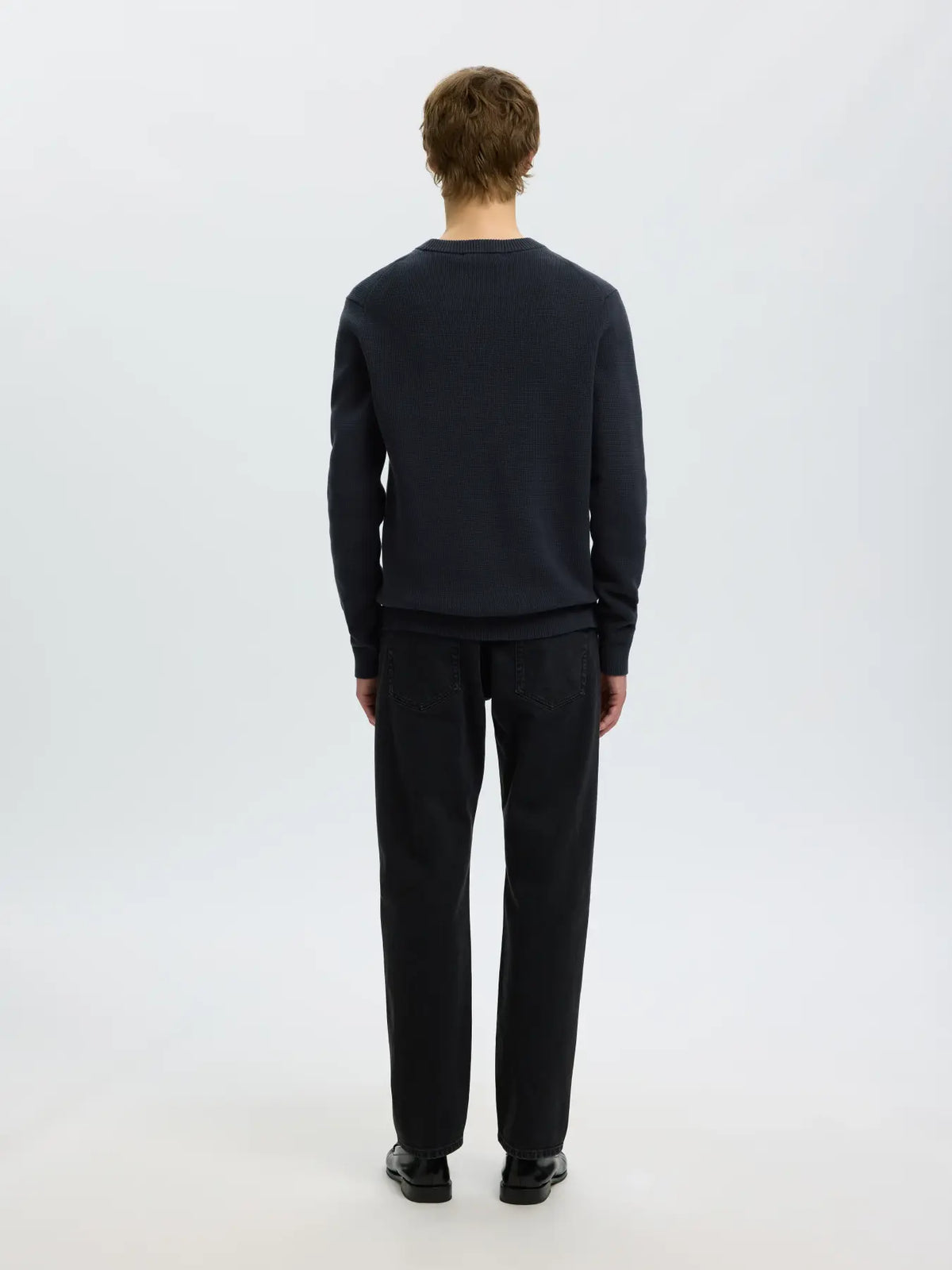 Selected Dane Knit Crew Neck - Mörkblå