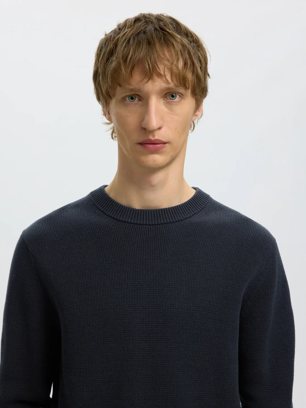 Selected Dane Knit Crew Neck - Mörkblå