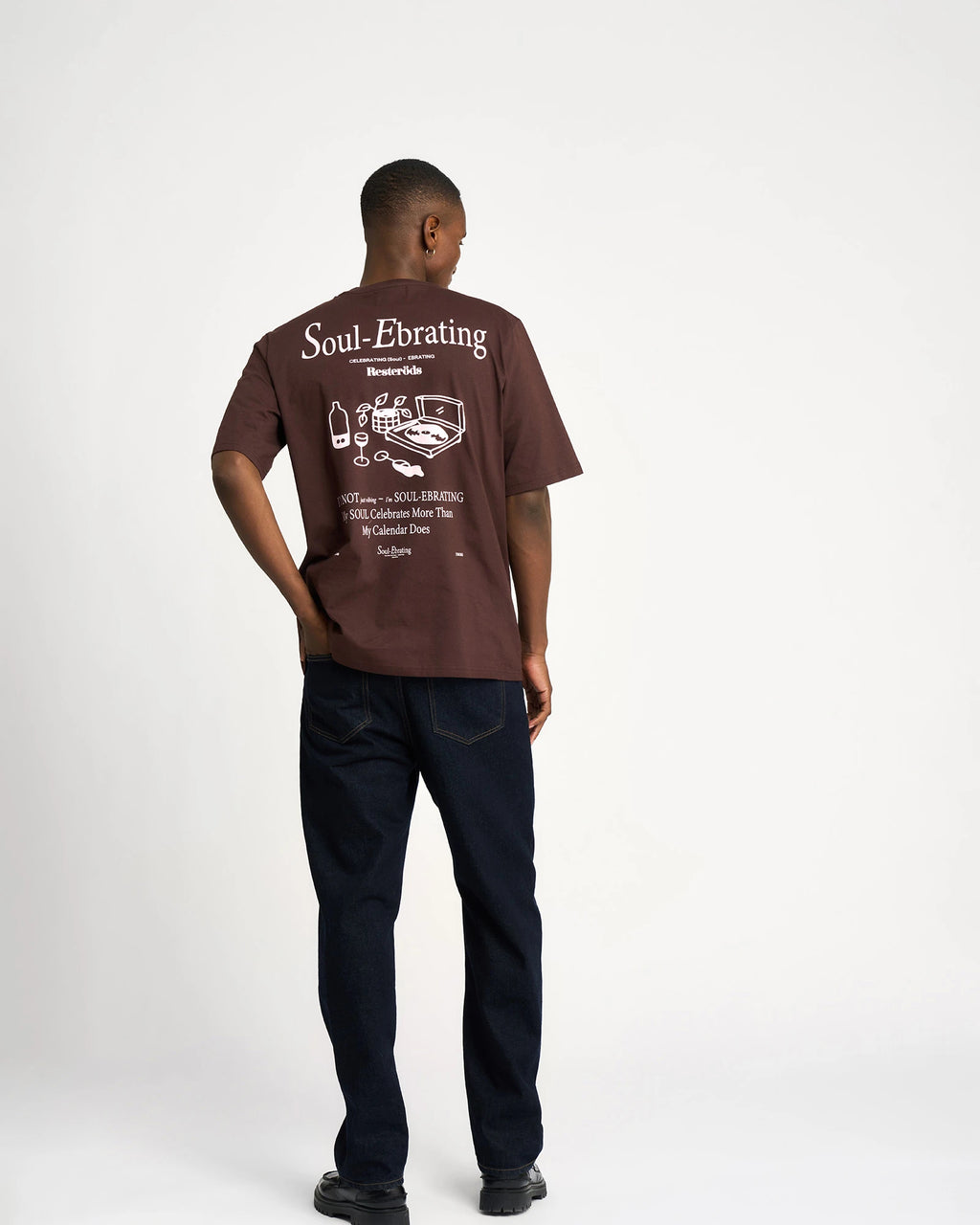 Resteröds Tas Print Tee - Brun