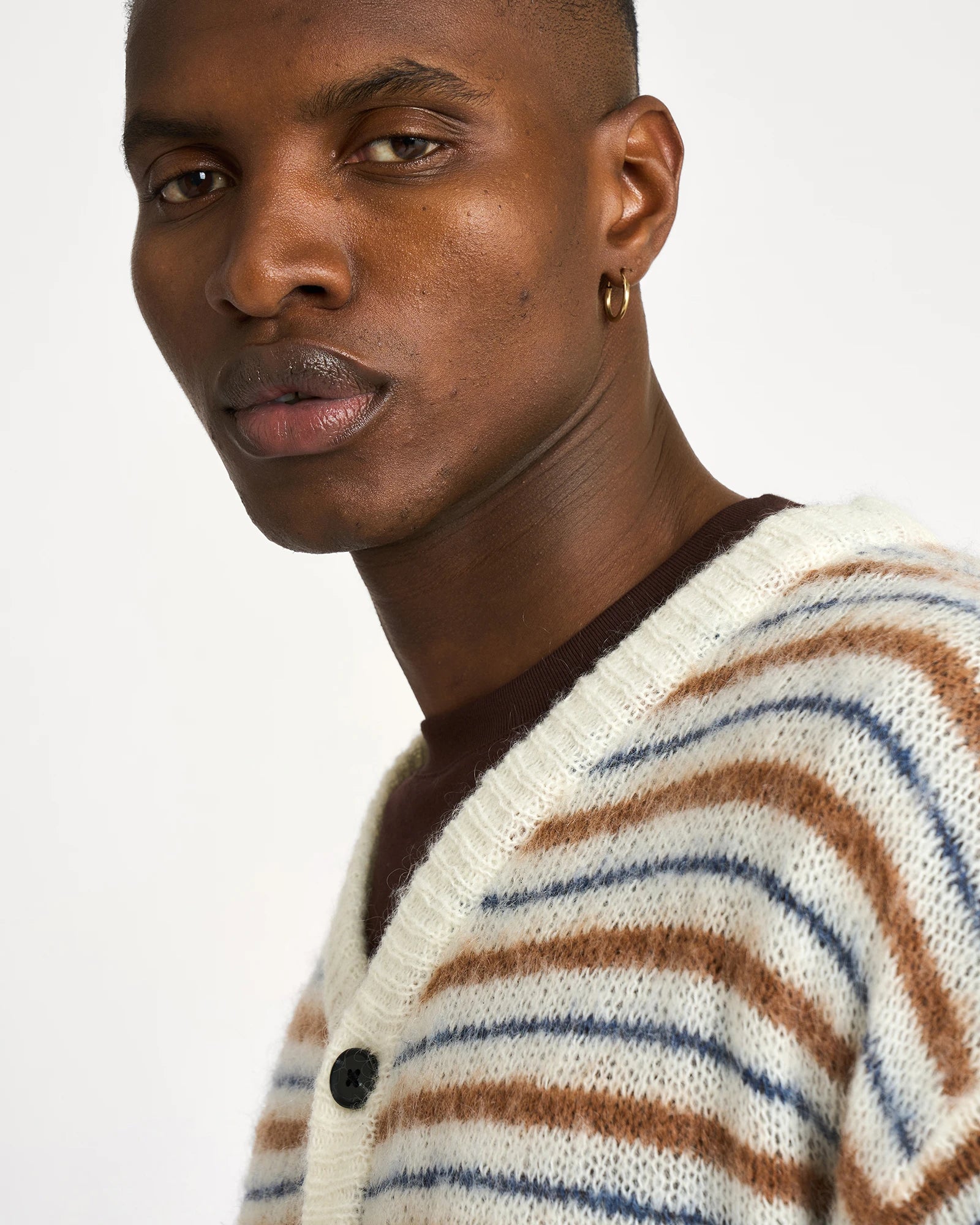 Resteröds Victor Mohair Cardigan - Sand