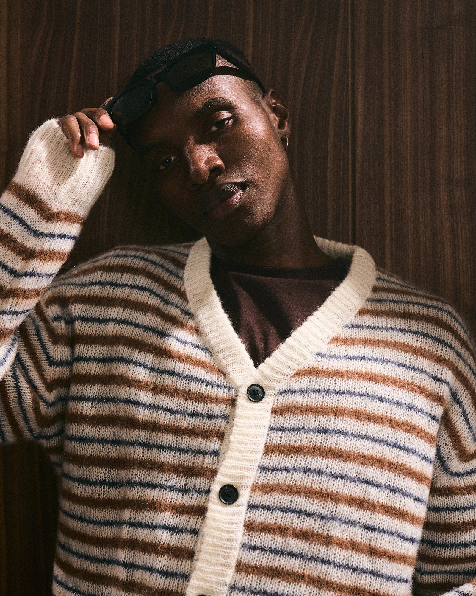 Resteröds Victor Mohair Cardigan - Sand