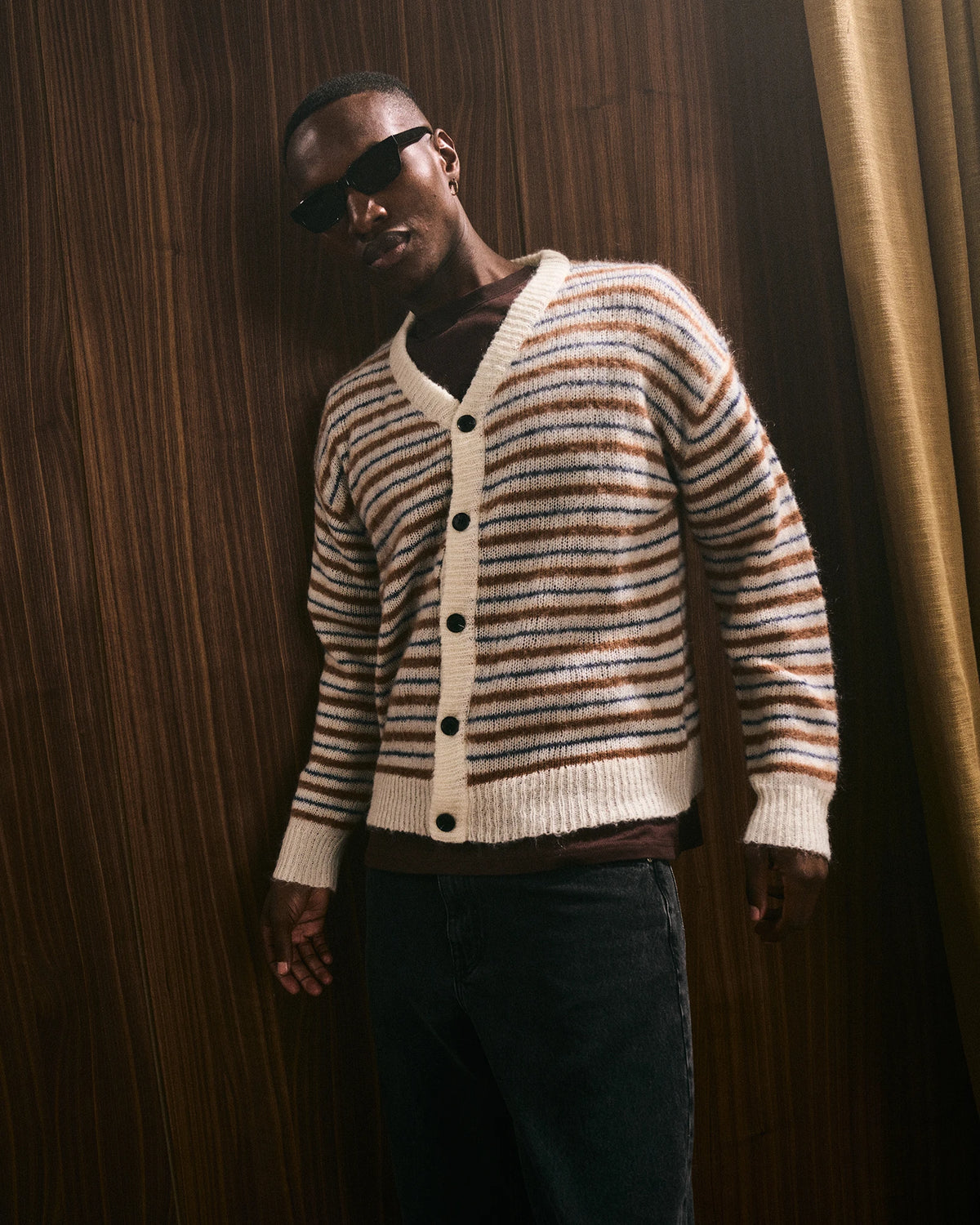 Resteröds Victor Mohair Cardigan - Sand