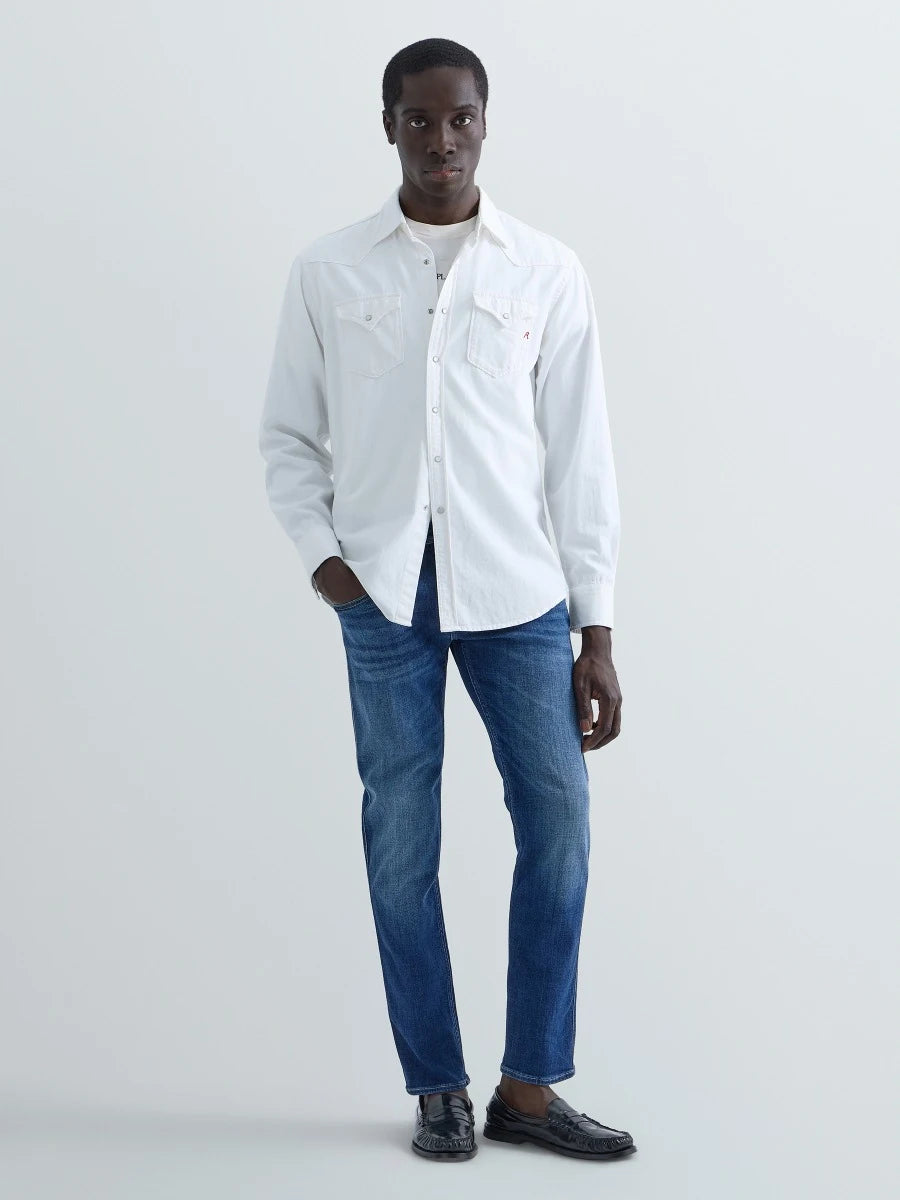 REPLAY Anbass Slim Aged 05 - Mörkblå