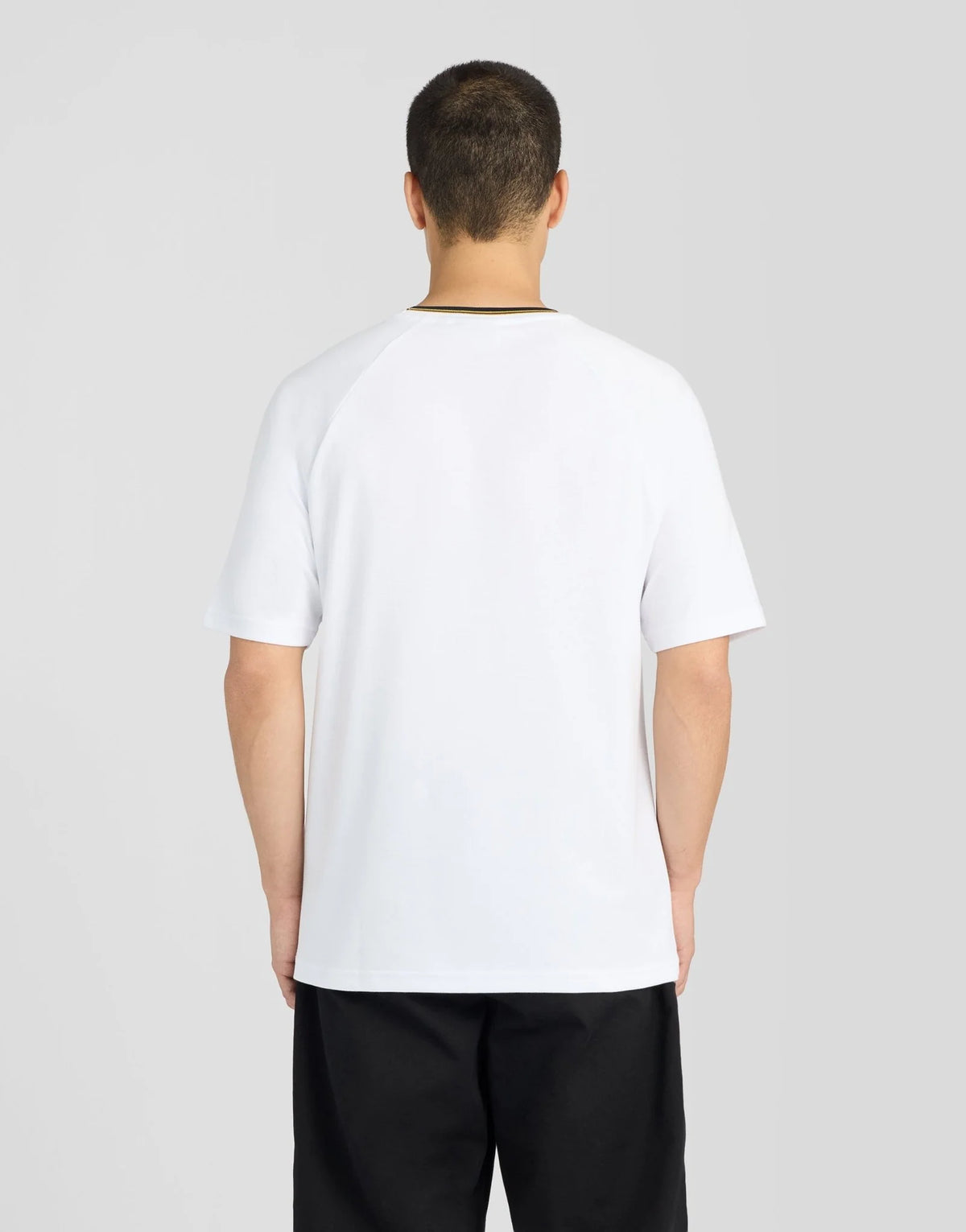Lyle & Scott Kontrastkrage T-shirt - Vit