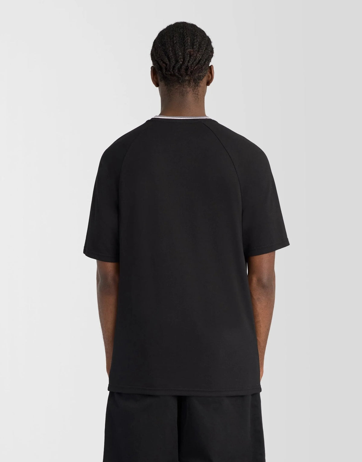 Lyle & Scott Kontrastkrage T-shirt - Svart