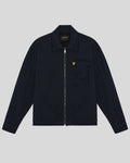 Lyle & Scott Enzyme Wash Zip Overshirt - Dark Navy