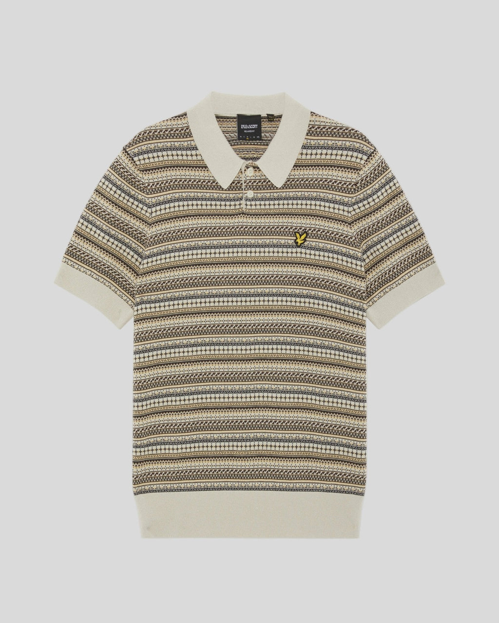 Lyle & Scott Stickad Piké - Vit