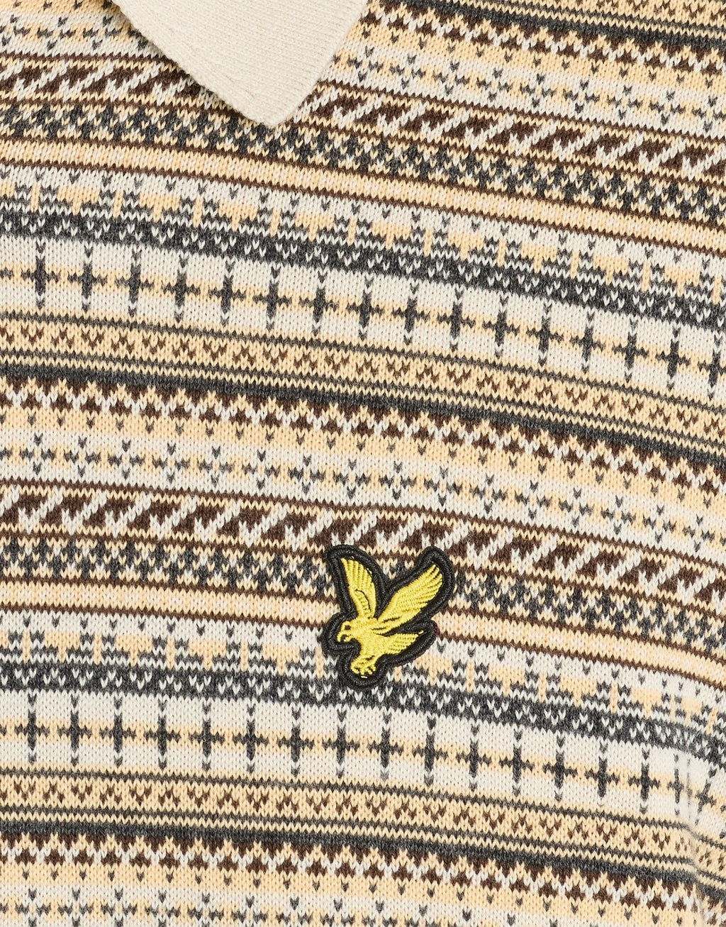 Lyle & Scott Stickad Piké - Vit