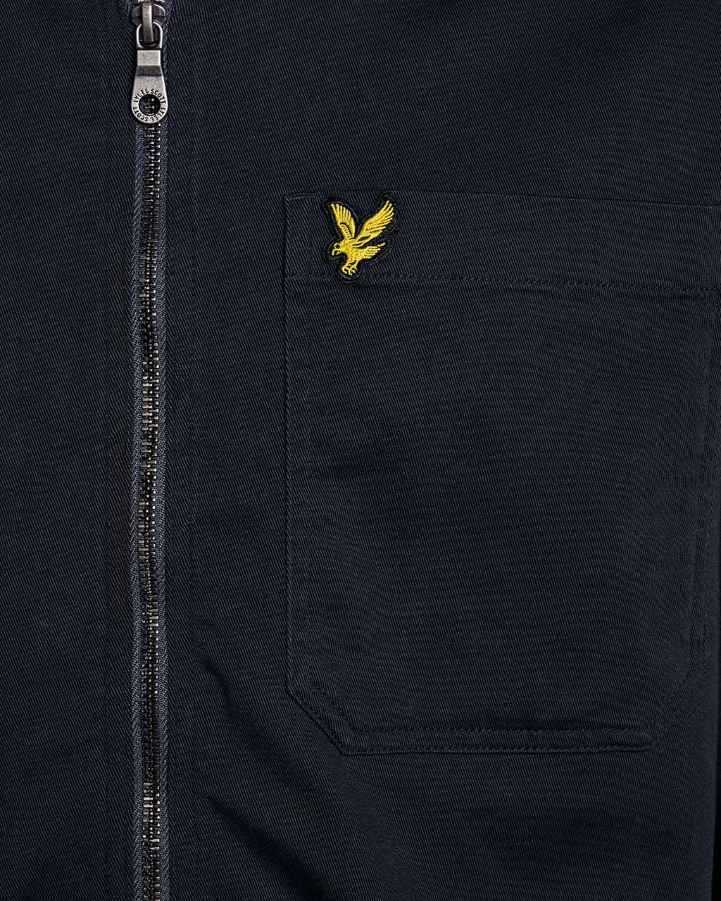 Lyle & Scott Enzyme Wash Zip Overshirt - Dark Navy