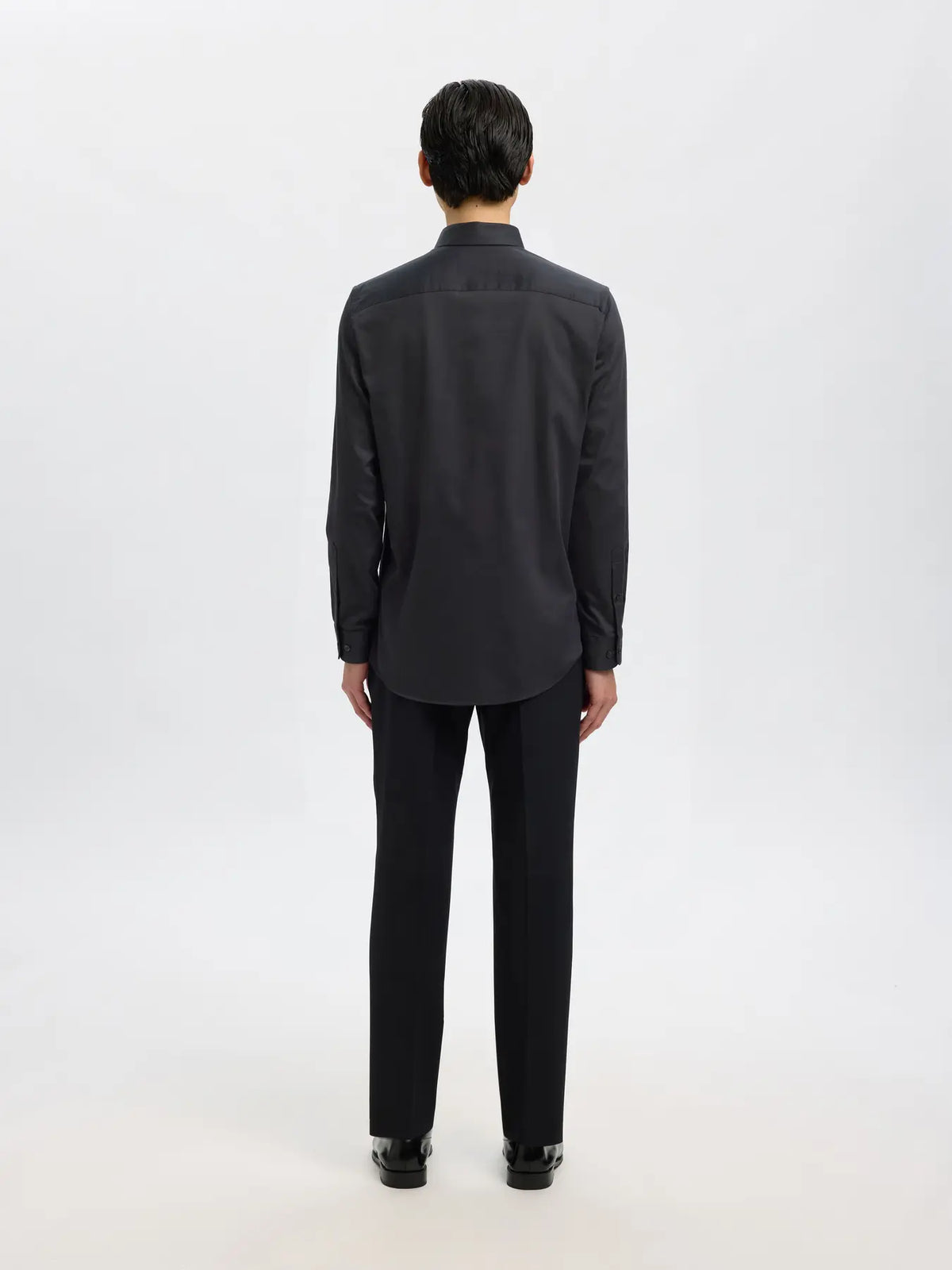 Selected SLIM FILIP PERFORMANCE SHIRT BLACK