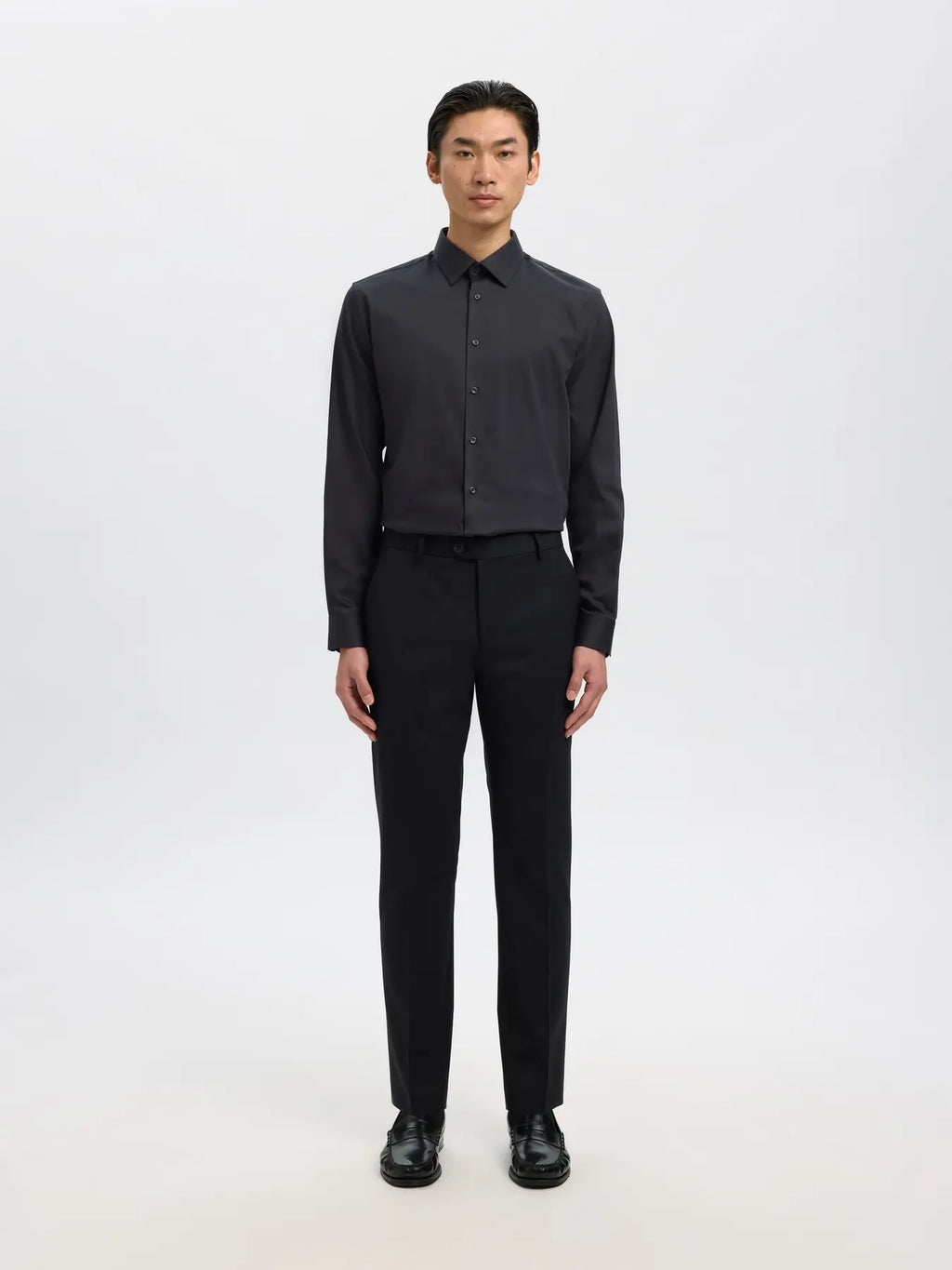 Selected SLIM FILIP PERFORMANCE SHIRT BLACK
