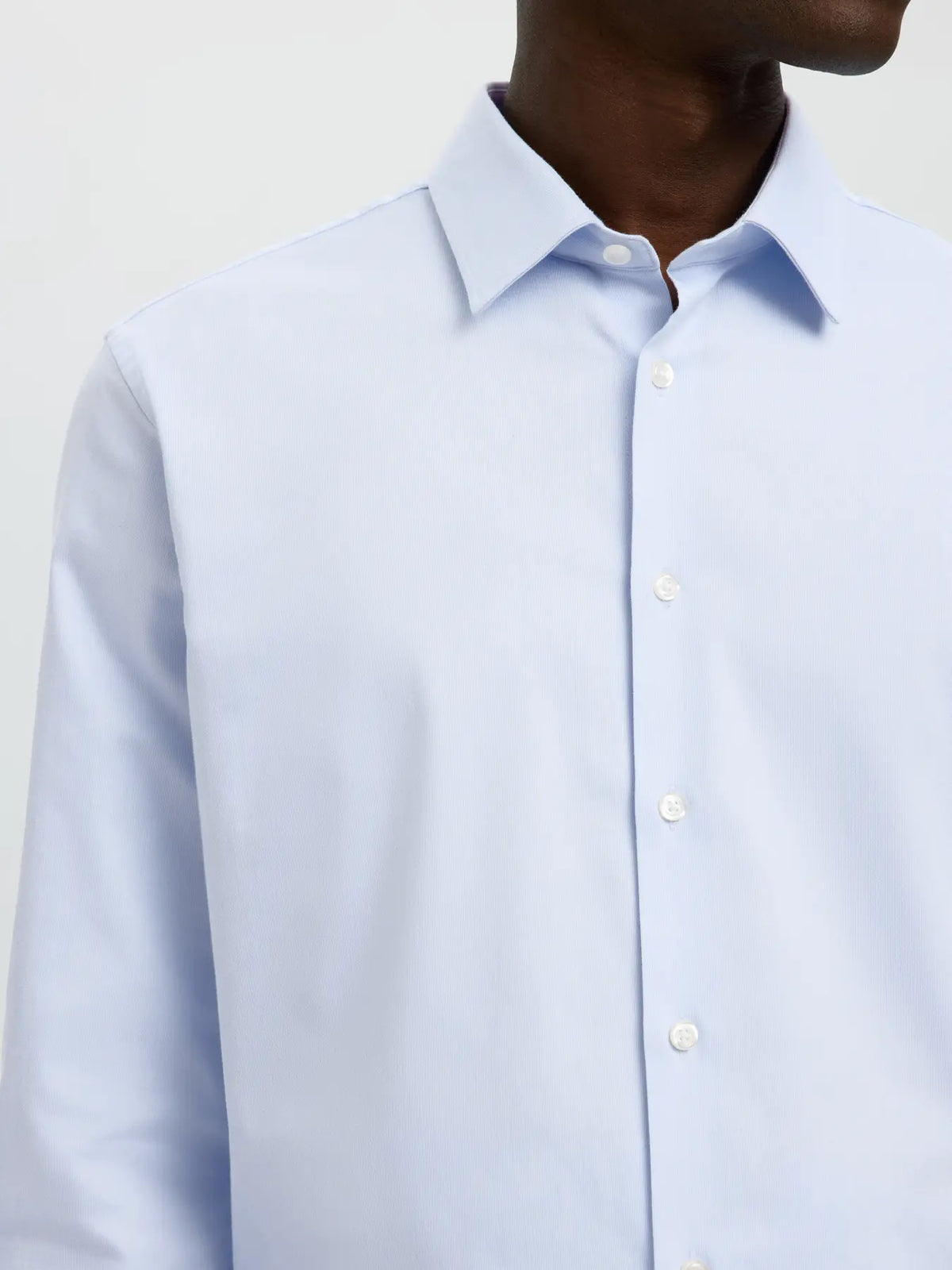 Selected SLIM FILIP PERFORMANCE SHIRT LIGHT BLUE