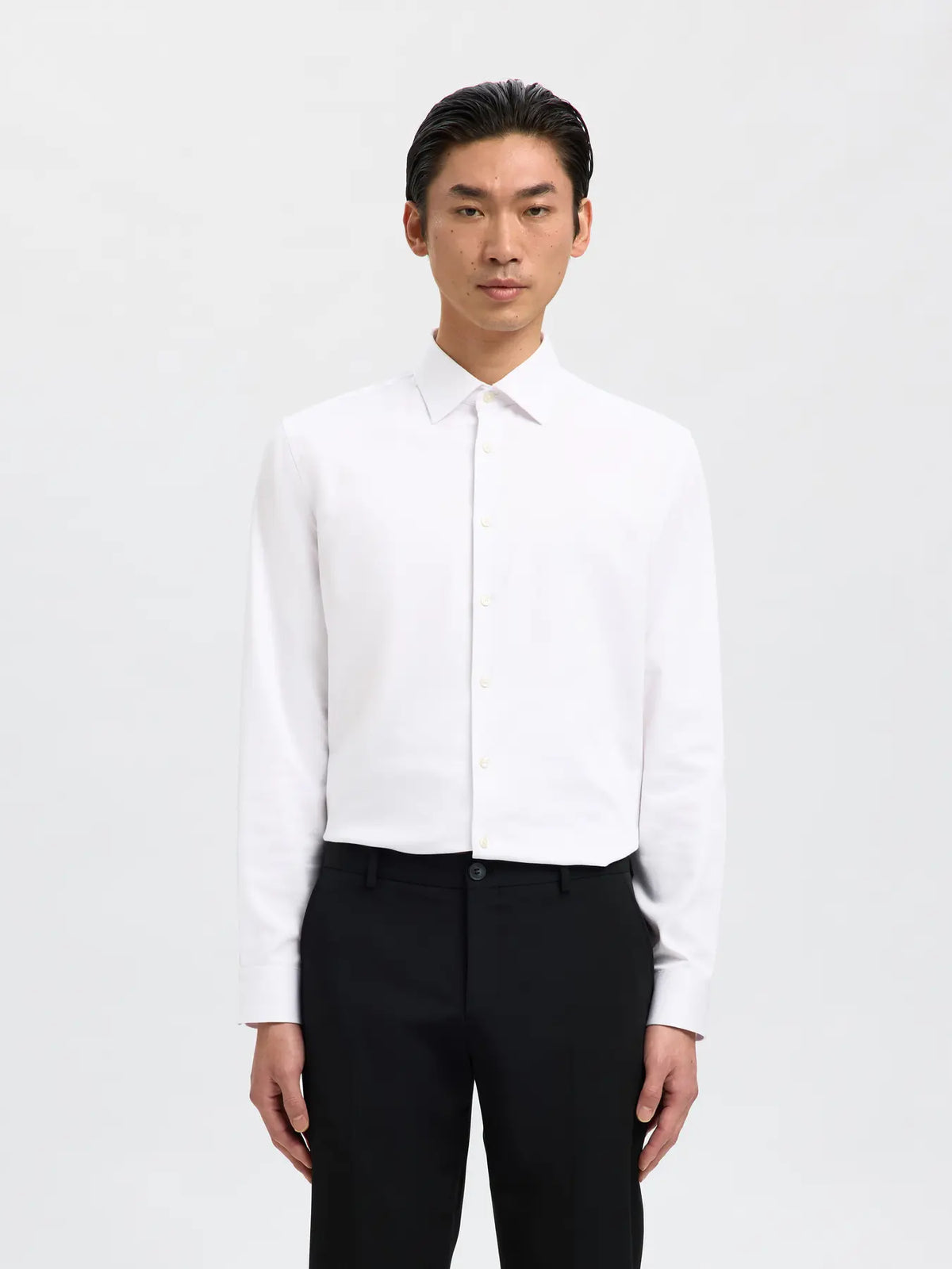 Selected SLIM FILIP PERFORMANCE SHIRT BRIGHT WHITE