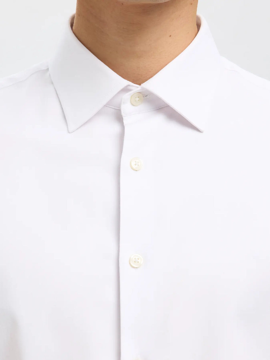 Selected SLIM FILIP PERFORMANCE SHIRT BRIGHT WHITE