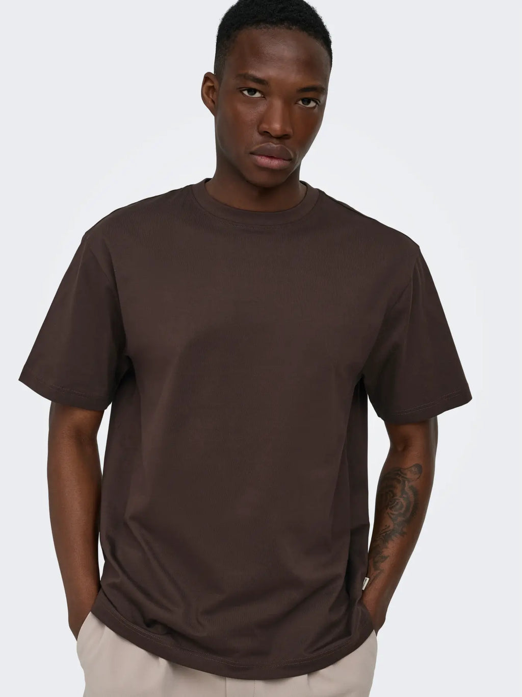 Only & Sons Fred Relaxed T-Shirt - Brun