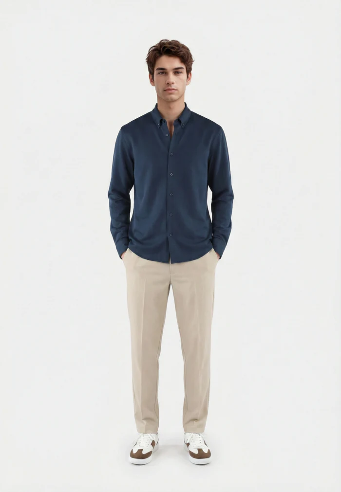CISZERE Redy viskosskjorta Midnight Ocean Blue