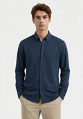 CISZERE Redy viskosskjorta Midnight Ocean Blue