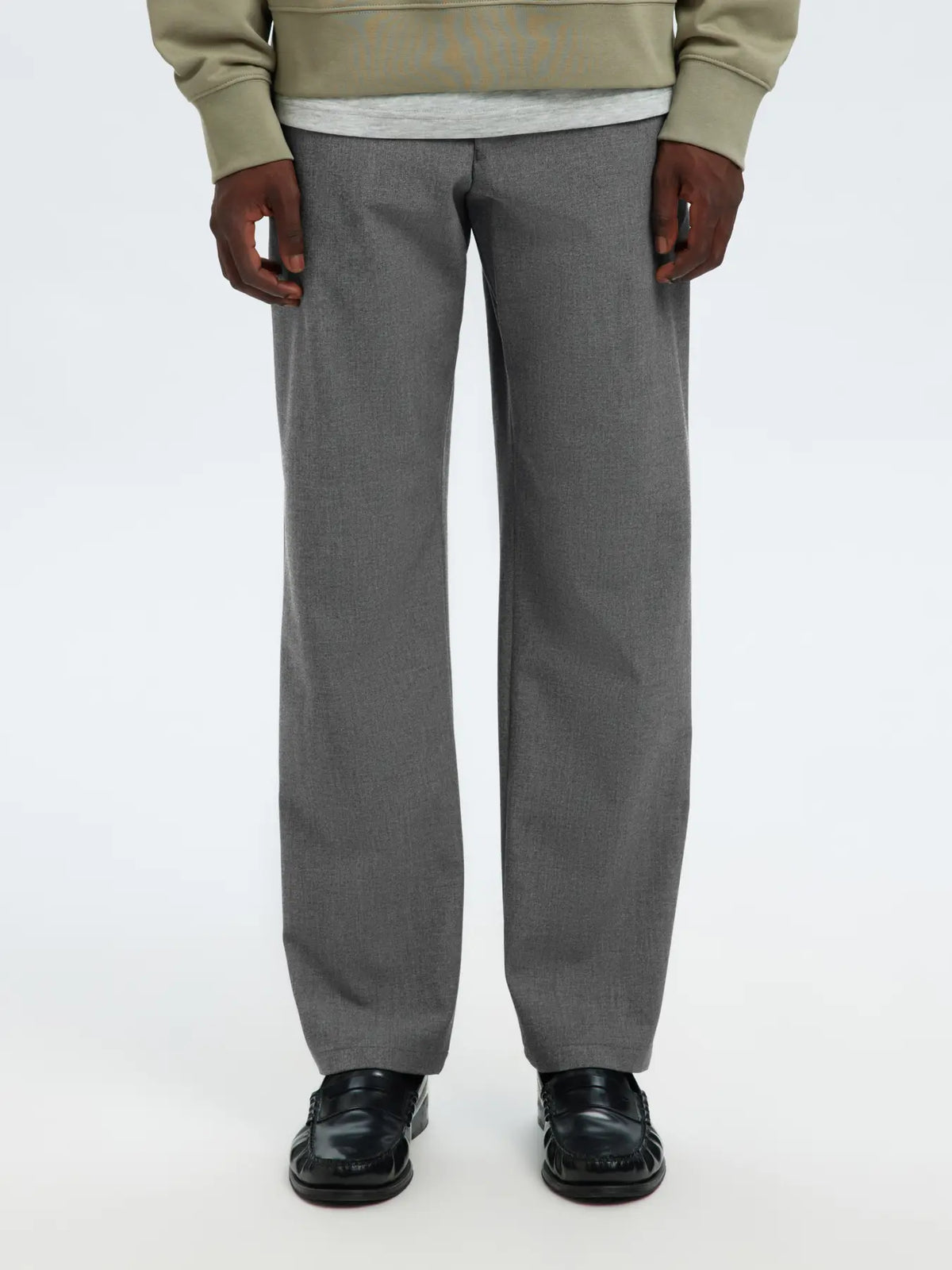 Selected STRAIGHT ROBERT STRING PANT GREY MELANGE