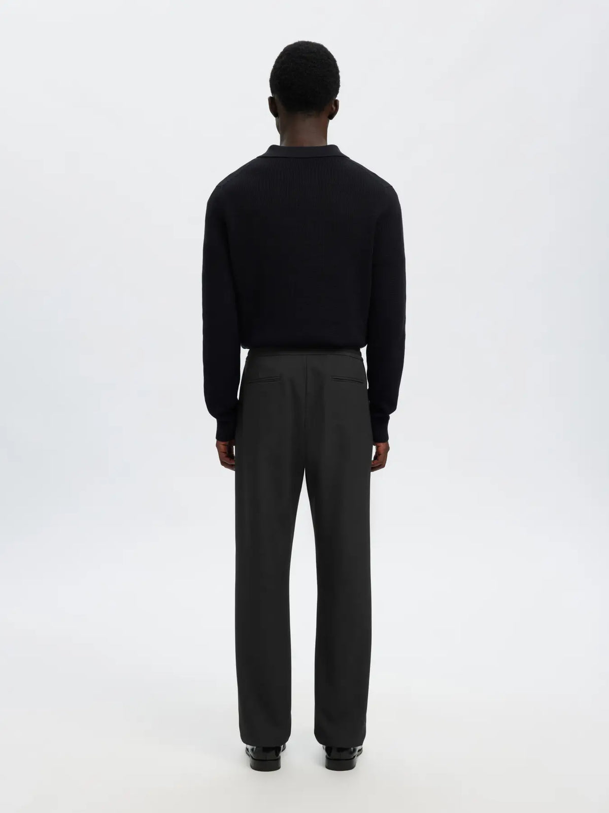 Selected STRAIGHT ROBERT STRING PANT BLACK