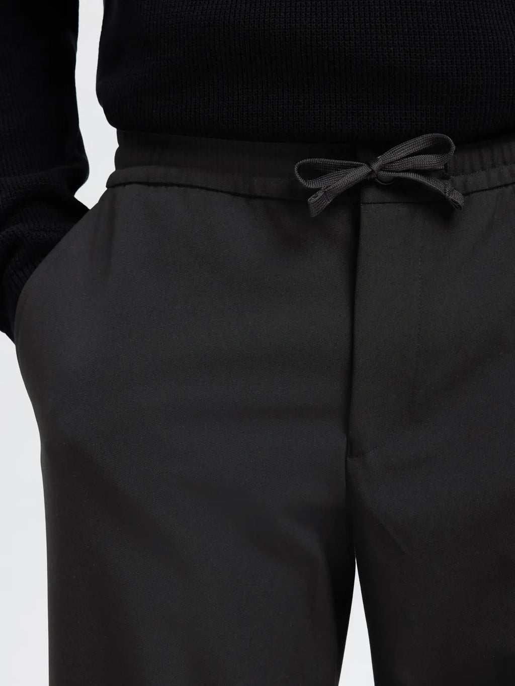 Selected STRAIGHT ROBERT STRING PANT BLACK