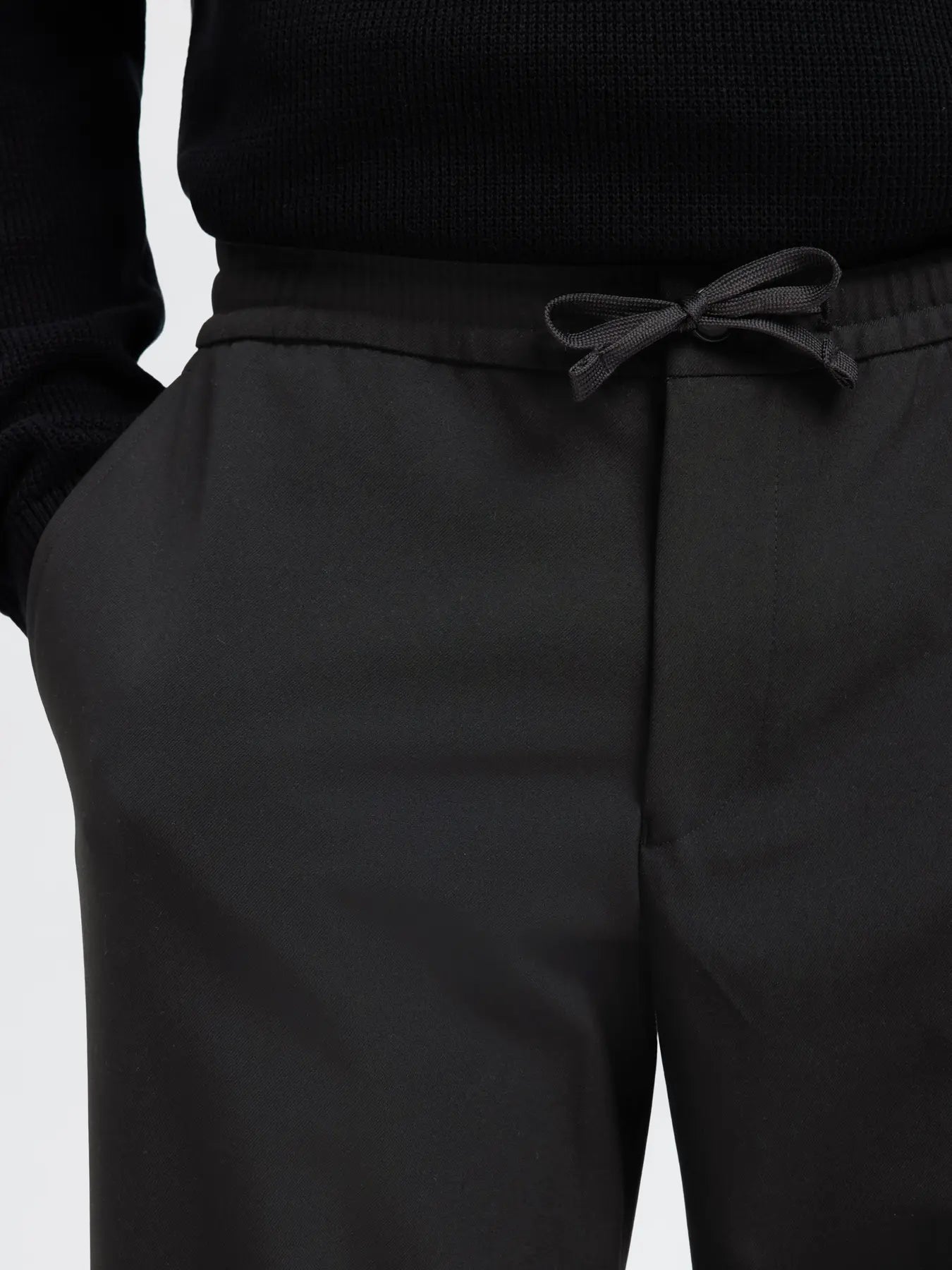 Selected STRAIGHT ROBERT STRING PANT BLACK
