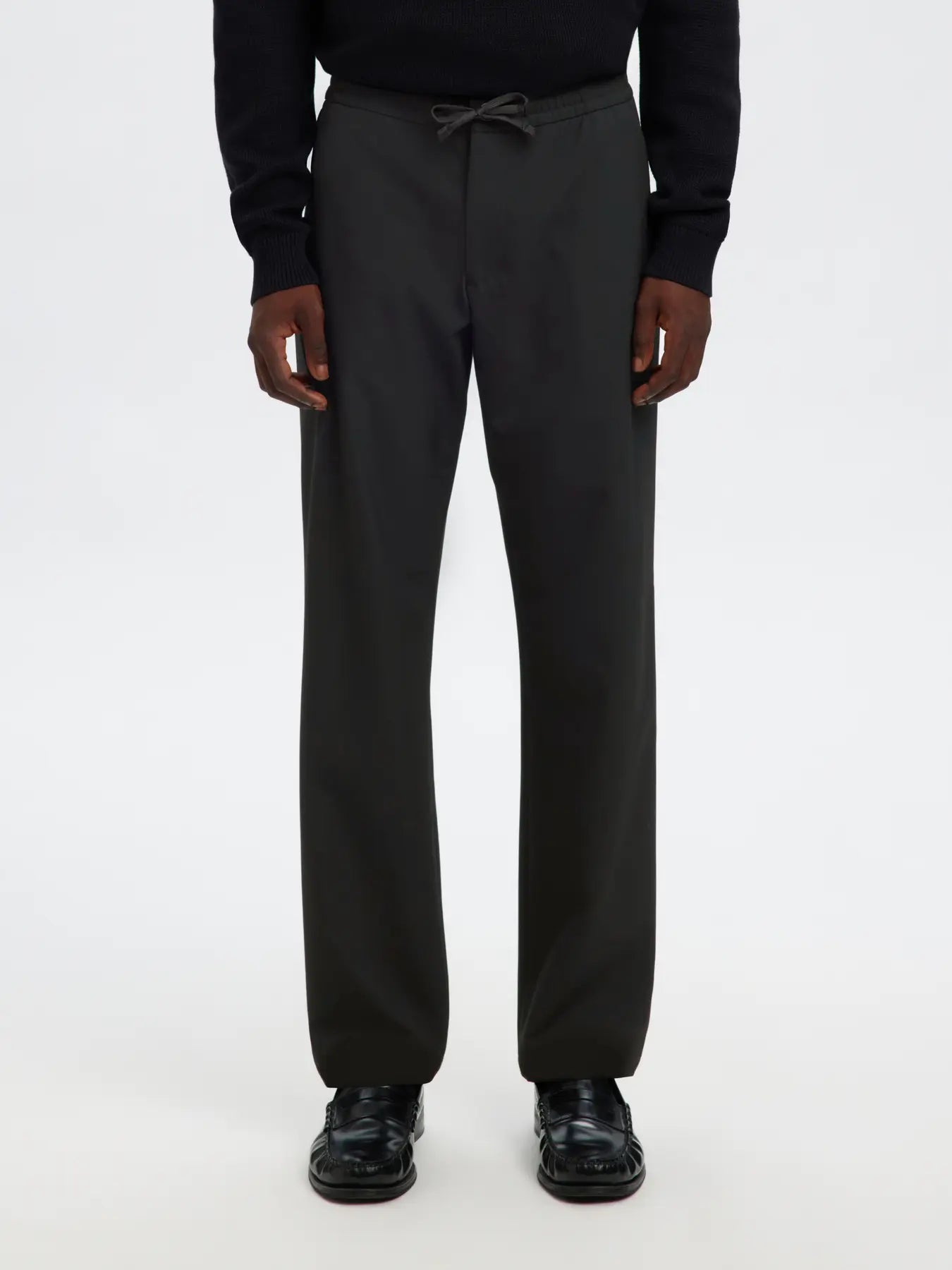 Selected STRAIGHT ROBERT STRING PANT BLACK
