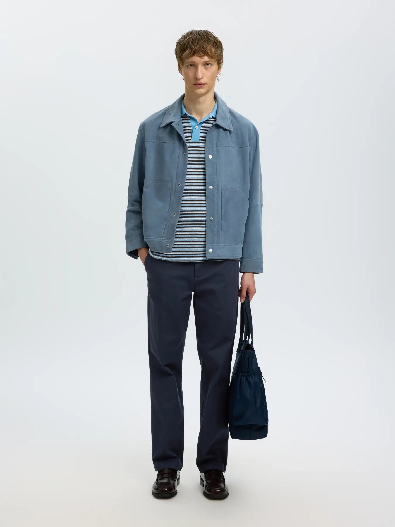 Selected STRAIGHT MILES TWILL PANT - Navy