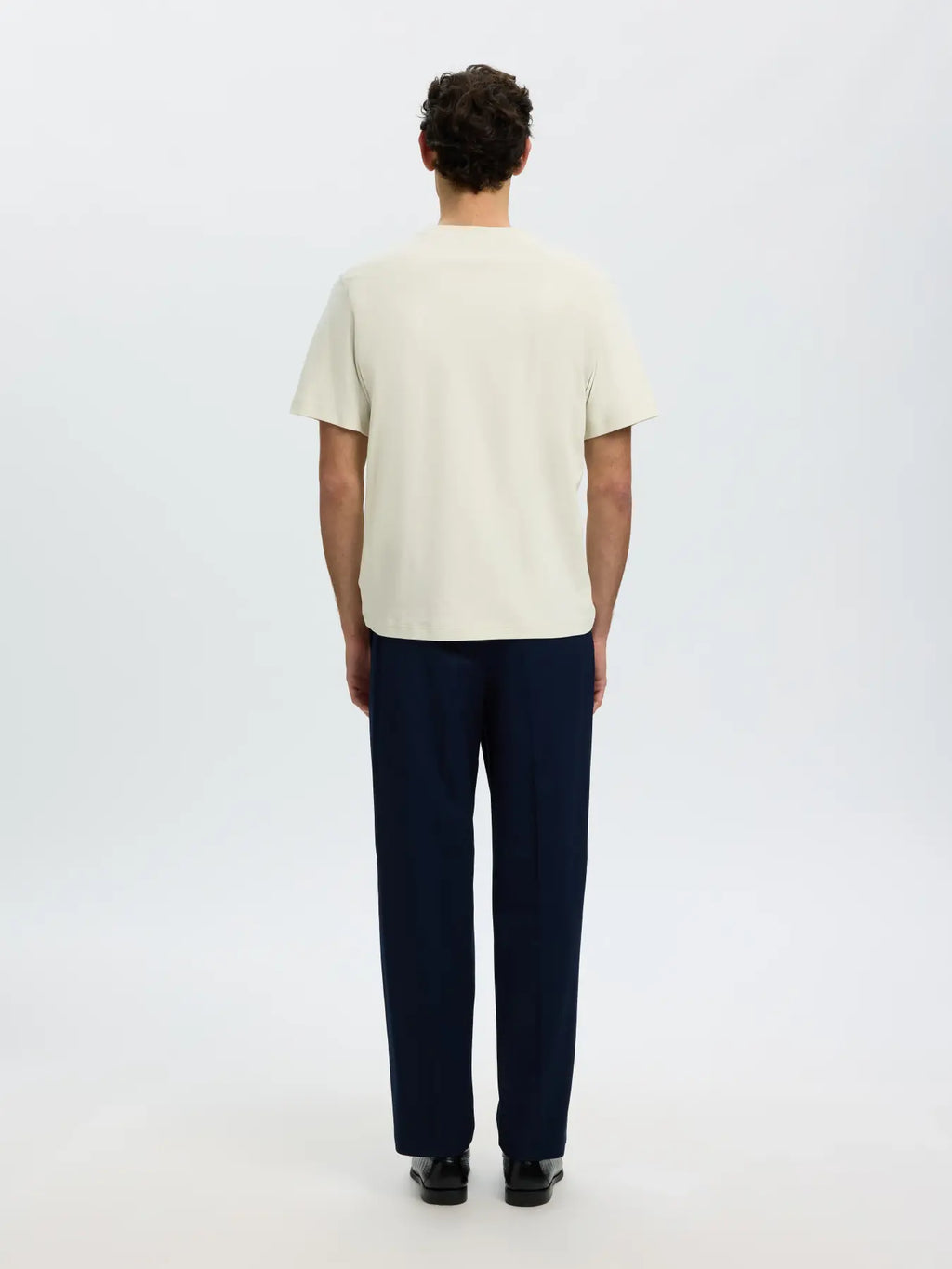 Selected Taj Relaxed Tee - Ljusbeige