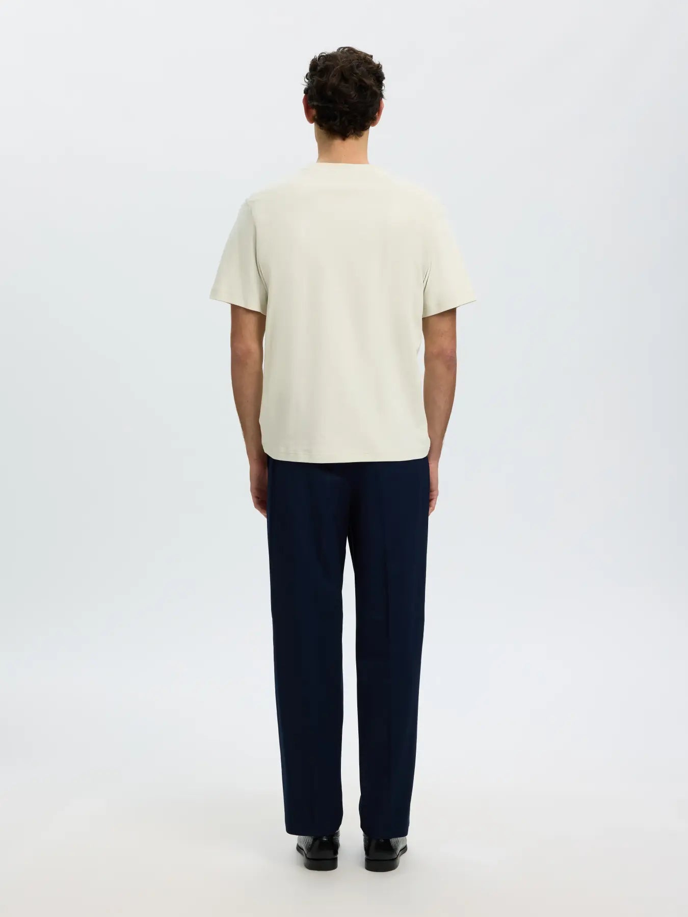 Selected Taj Relaxed Tee - Ljusbeige