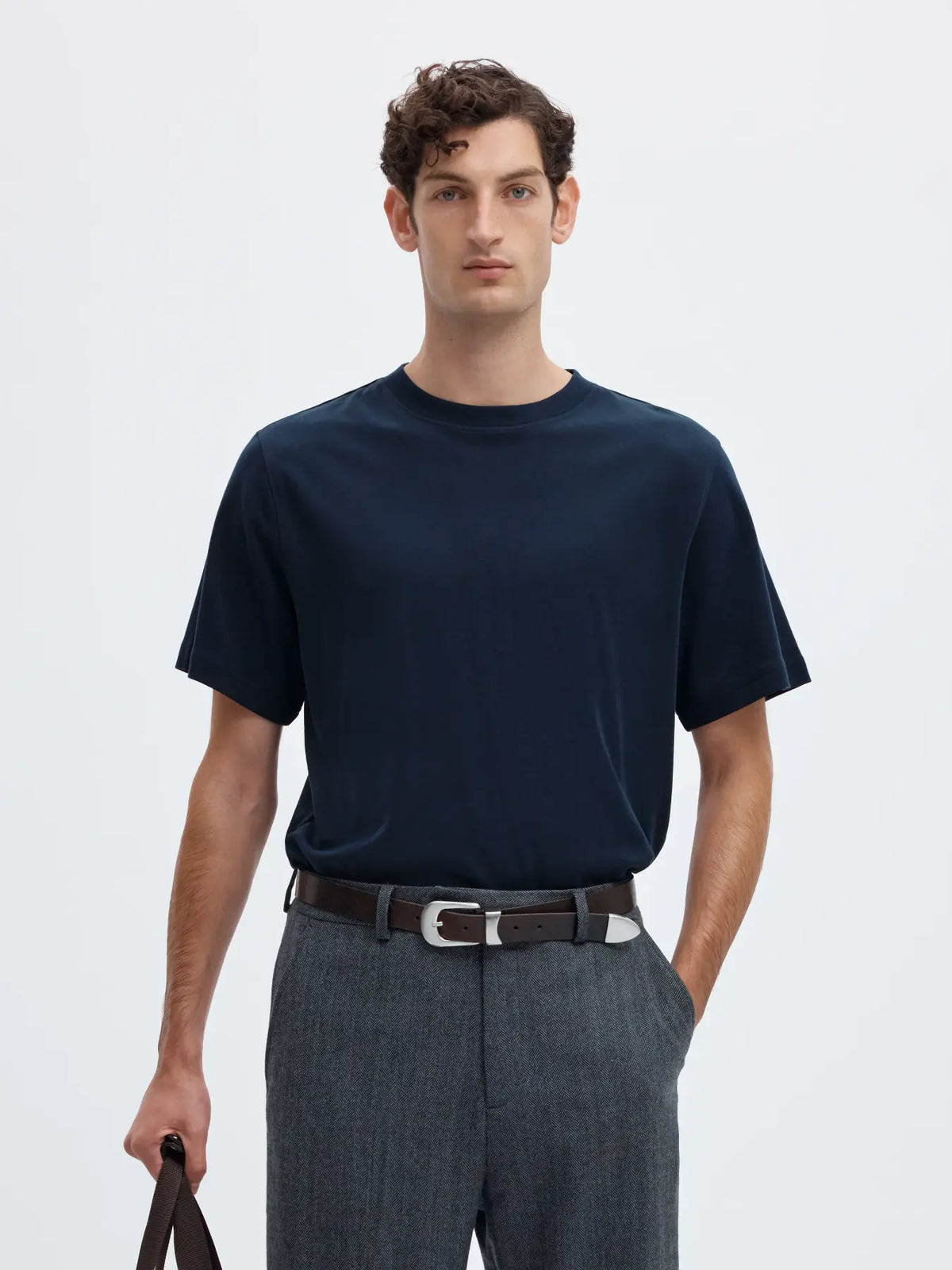 Selected Taj Relaxed Tee - Navy