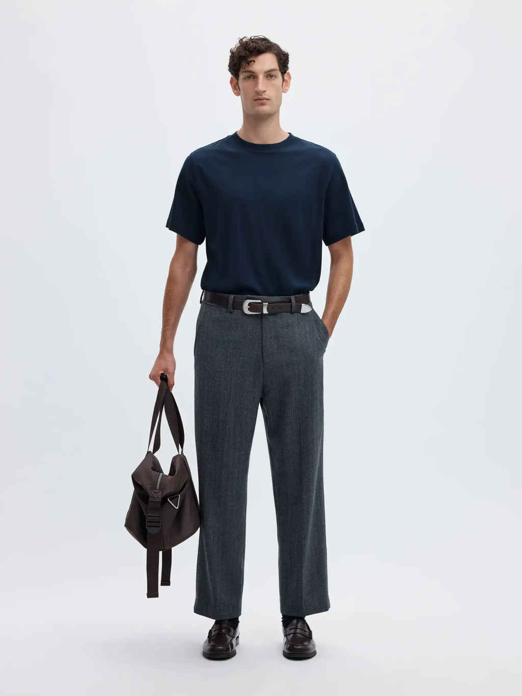 Selected Taj Relaxed Tee - Navy