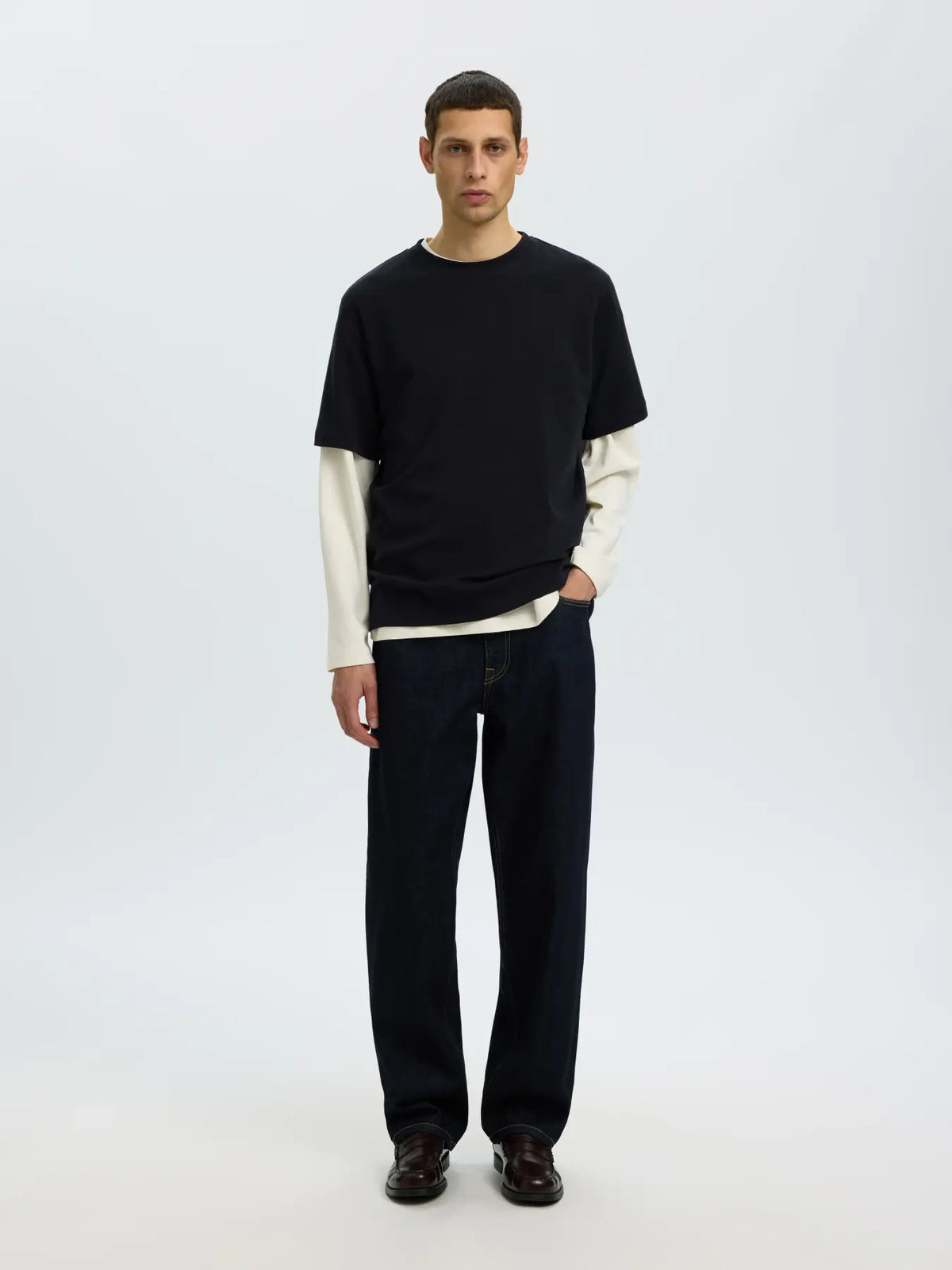 Selected Taj Relaxed Tee - Svart
