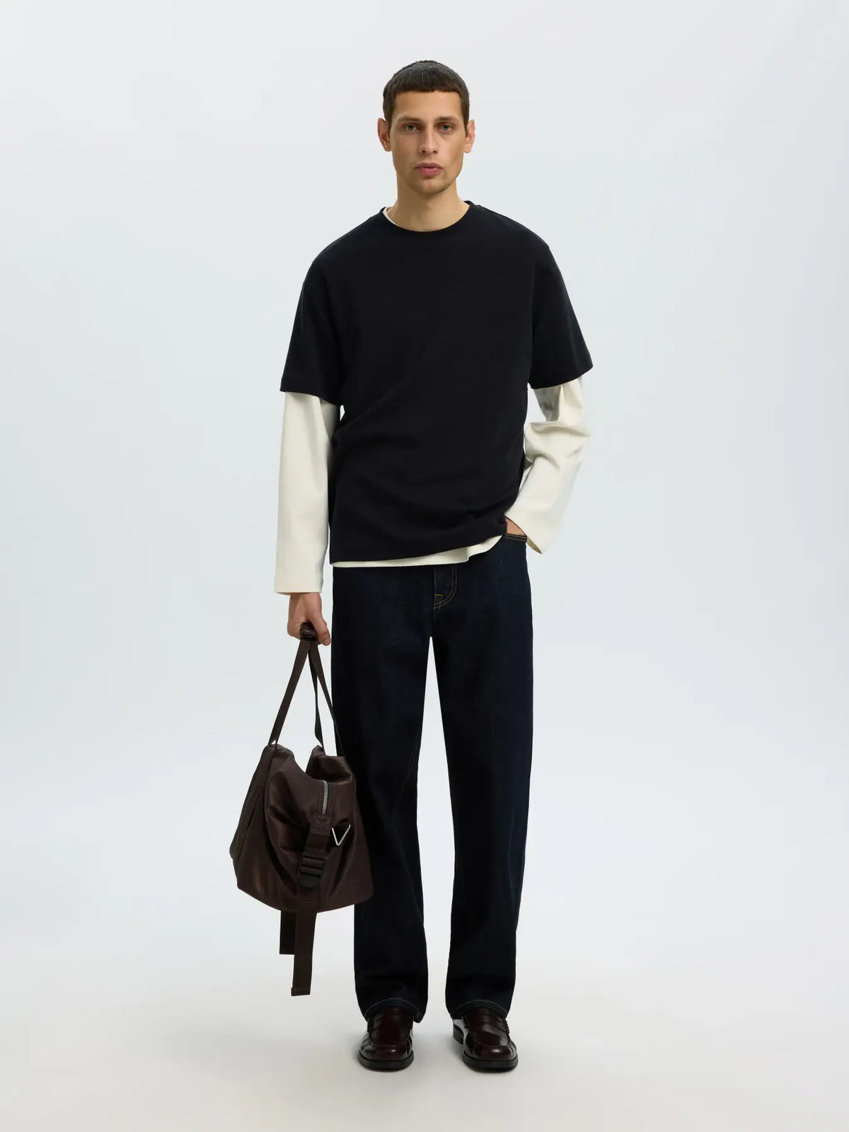 Selected Taj Relaxed Tee - Svart