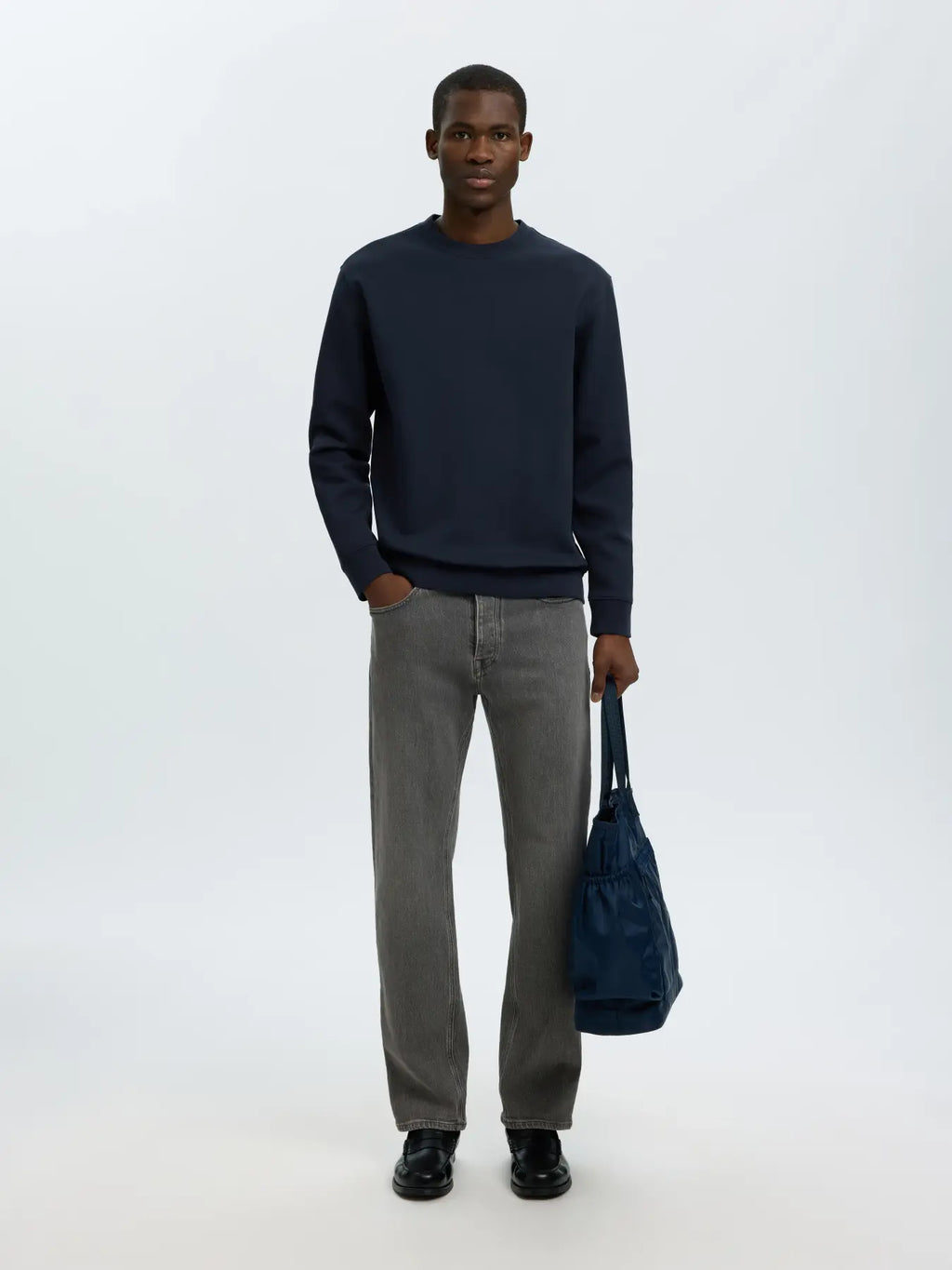 Selected Tom Soft Crewneck - Navy