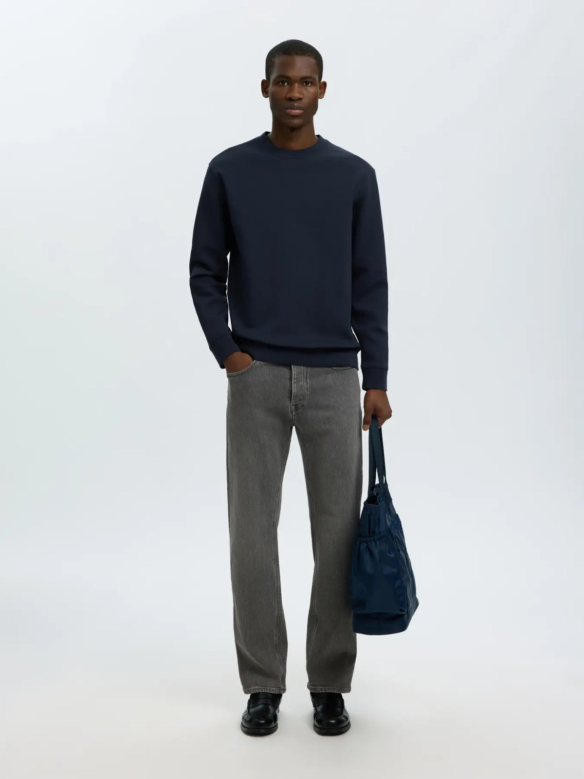 Selected Tom Soft Crewneck - Navy