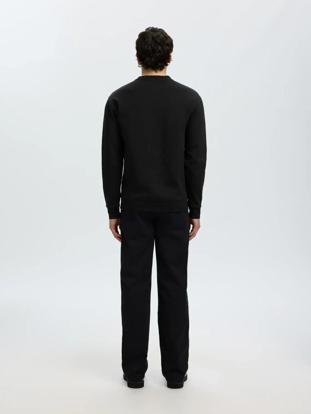 Selected Tom Soft Crewneck - Svart