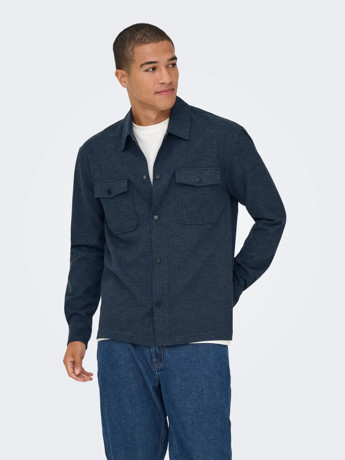 Only & Sons Mark Overshirt - Mörkblå